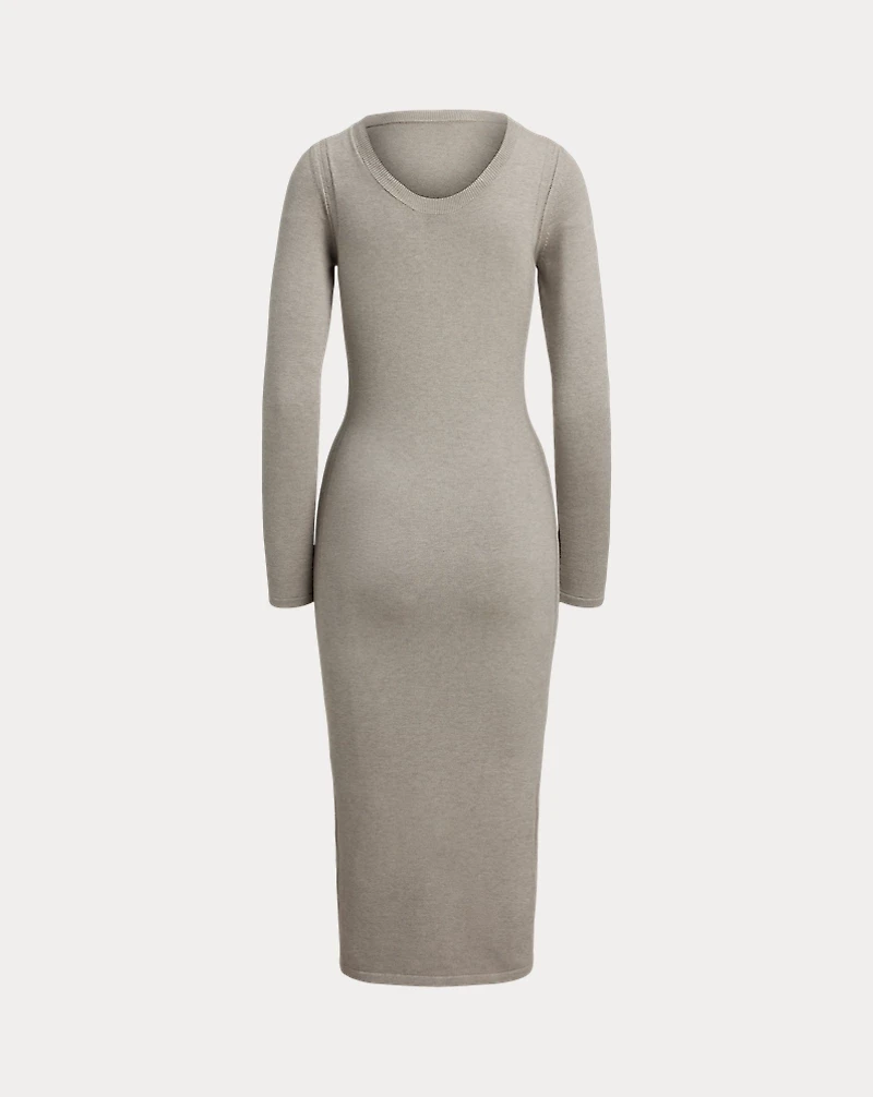 Plaited Jersey Sweater Day Dress