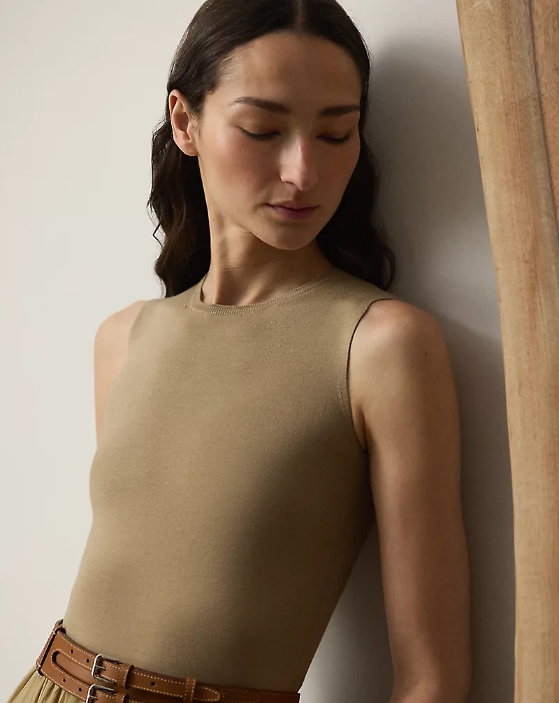 Wool-Blend Sleeveless Sweater