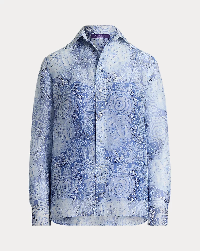Adrien Relaxed Fit Print Gauze Shirt