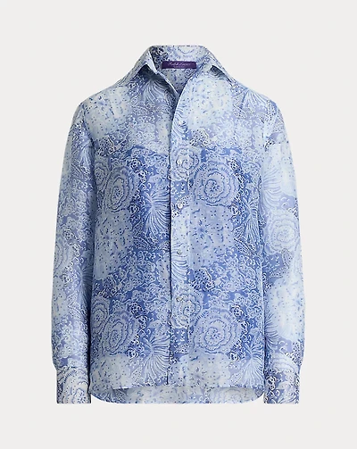 Adrien Relaxed Fit Print Gauze Shirt