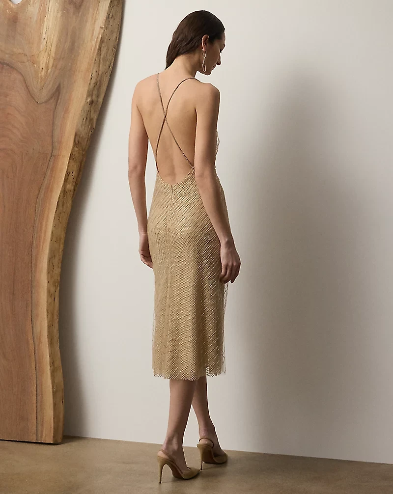 Donnely Embellished Tulle Cocktail Dress