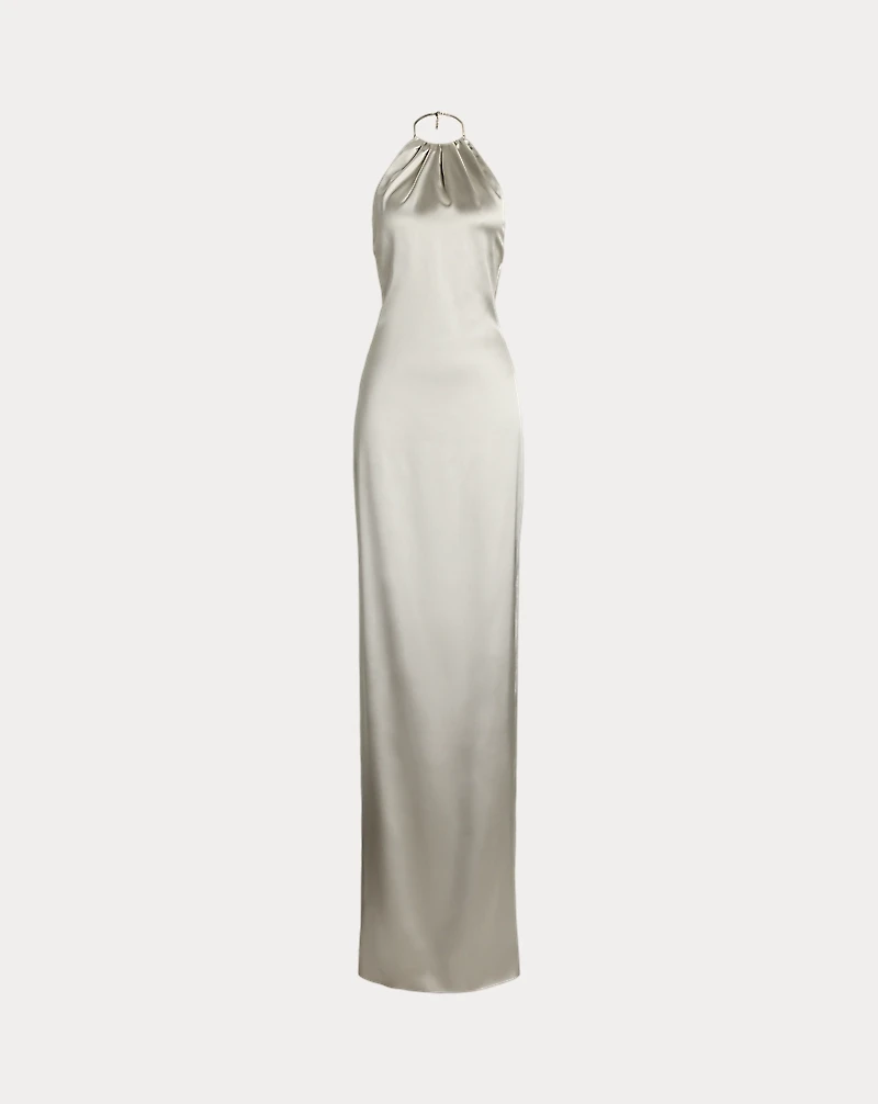 Corra Stretch Satin Evening Dress
