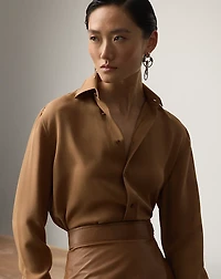 Adrien Relaxed Fit Crepe Georgette Shirt
