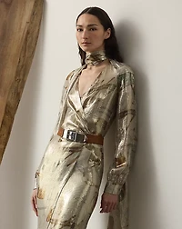 Terry Equestrian-Print Cocktail Dress