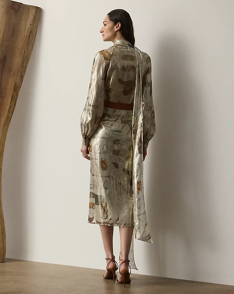 Terry Equestrian-Print Cocktail Dress