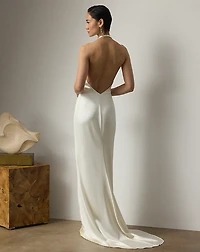 Cladwell Stretch Satin Evening Dress