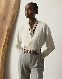 Liora Silk Marocaine Wrap Blouse