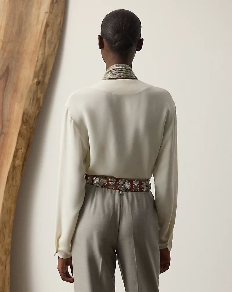 Liora Silk Marocaine Wrap Blouse