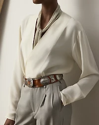 Liora Silk Marocaine Wrap Blouse