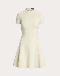 Stretch Jersey Short-Sleeve Day Dress