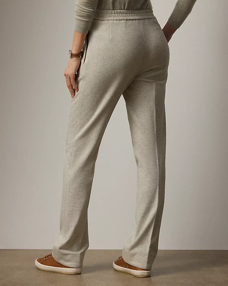 Tailored Cotton-Cashmere Fleece Pant