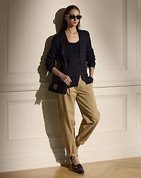 Fallon Pleated Cotton Chino Pant