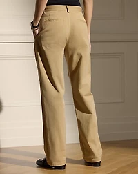 Fallon Pleated Cotton Chino Pant