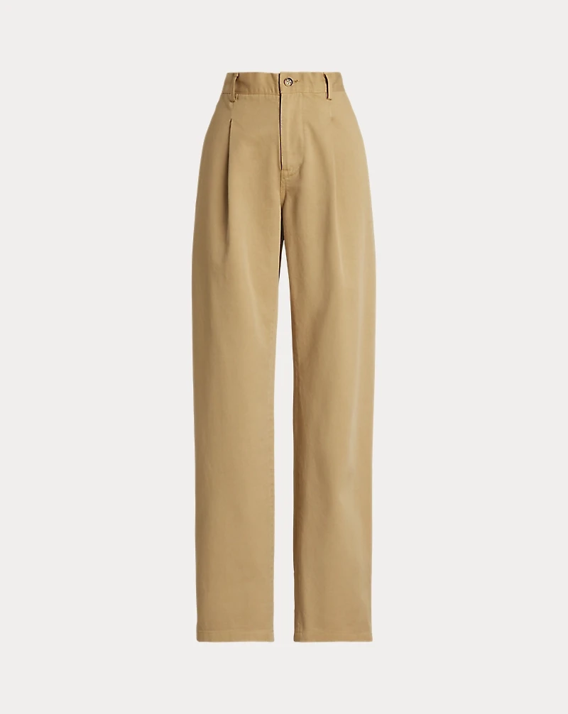 Fallon Pleated Cotton Chino Pant