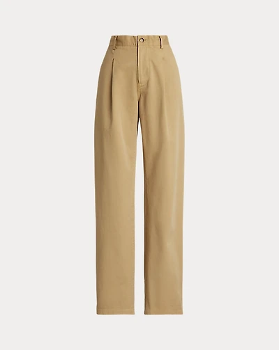 Fallon Pleated Cotton Chino Pant