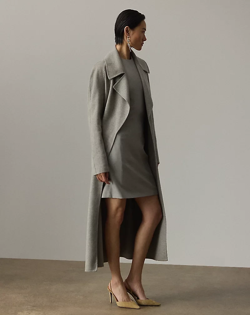 Kacey Mélange Cashmere Wrap Coat