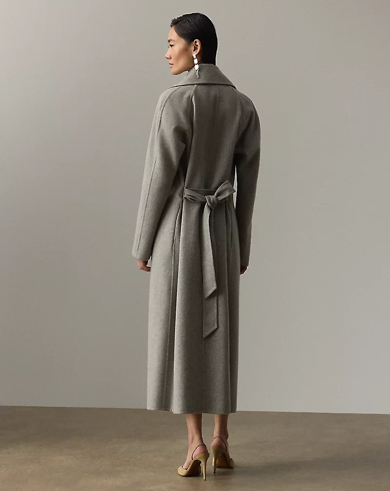Kacey Mélange Cashmere Wrap Coat