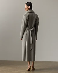 Kacey Mélange Cashmere Wrap Coat