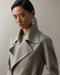Kacey Mélange Cashmere Wrap Coat