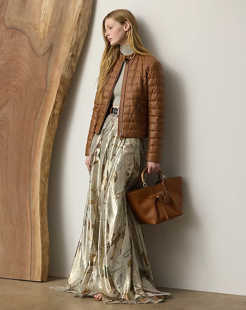 Roslin Quilted Lambskin Down Coat