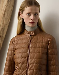 Roslin Quilted Lambskin Down Coat