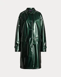 Korrina Synthetic Patent Balmacaan Coat