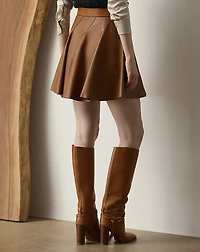 Clarisa Lambskin Mini Skirt
