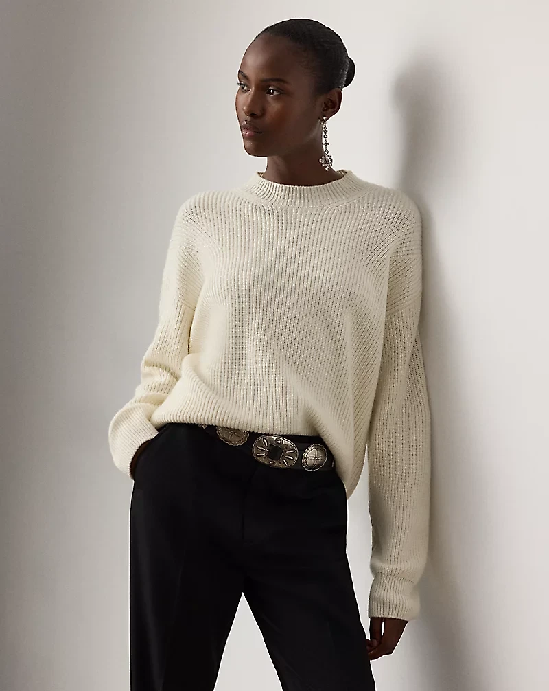 Embellished Cashmere Crewneck Sweater