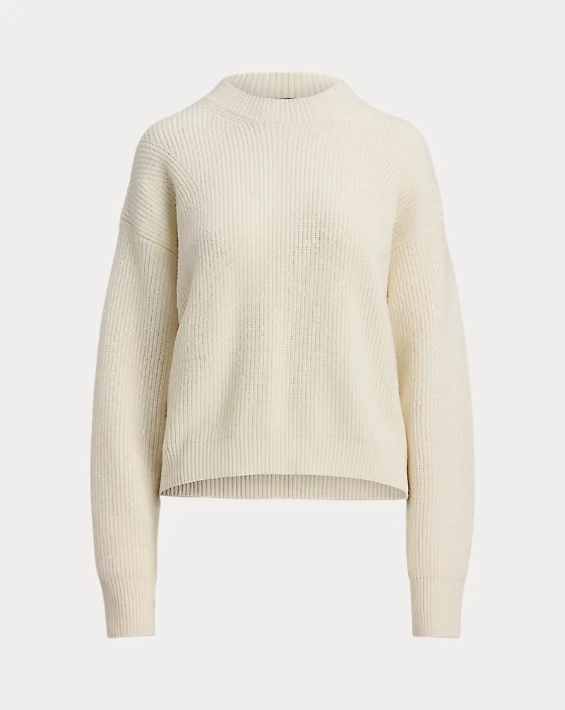 Embellished Cashmere Crewneck Sweater