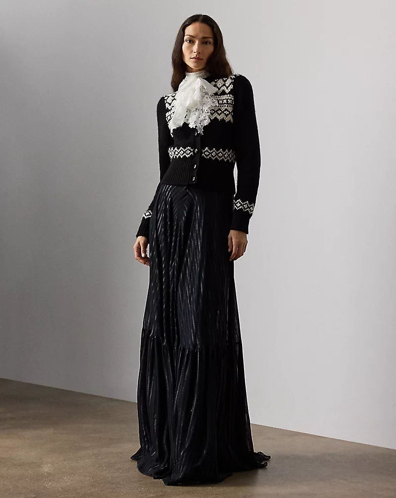 Cashmere Jacquard Cardigan