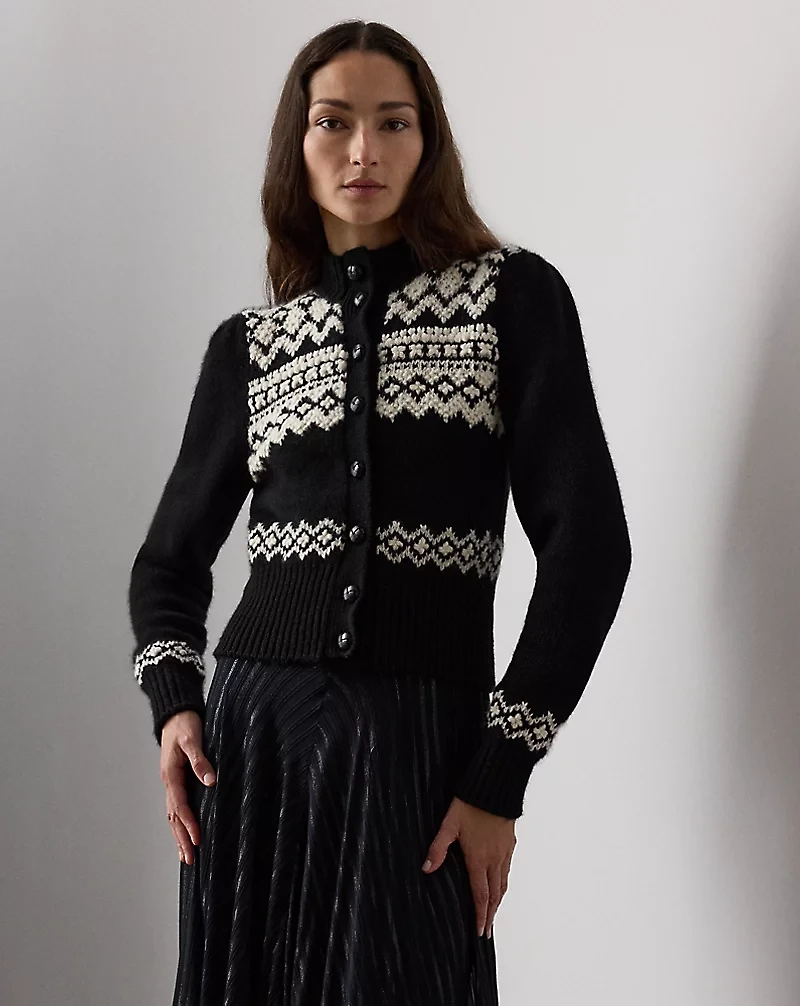 Cashmere Jacquard Cardigan