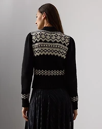 Cashmere Jacquard Cardigan