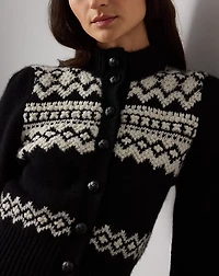 Cashmere Jacquard Cardigan