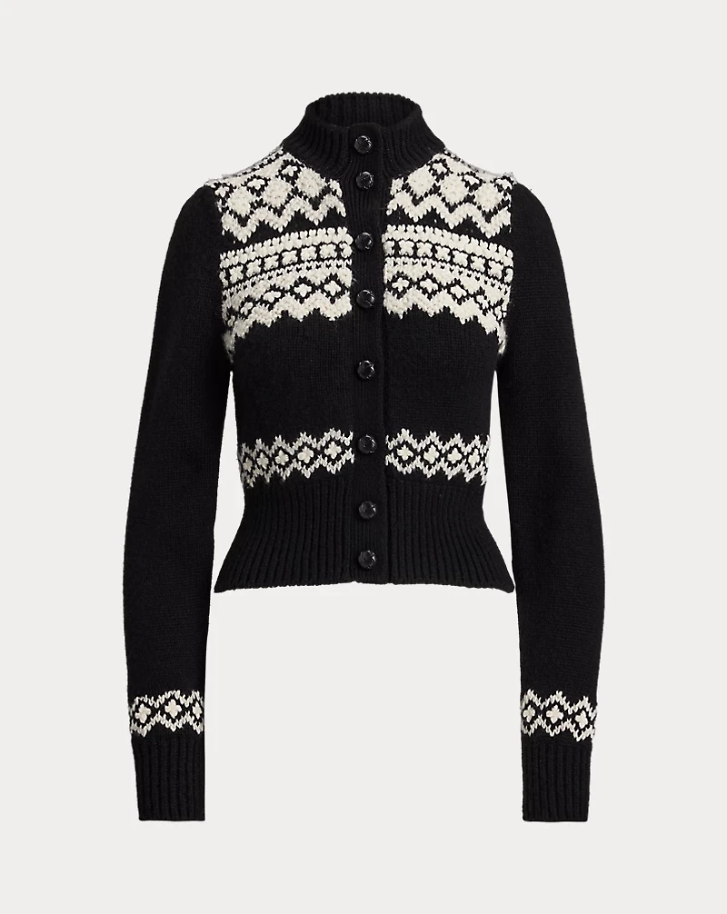 Cashmere Jacquard Cardigan