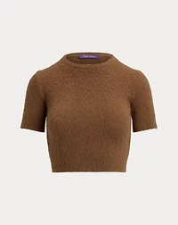 Cashmere-Alpaca-Blend Cropped Sweater