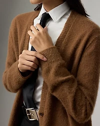Cashmere-Alpaca Long Cardigan