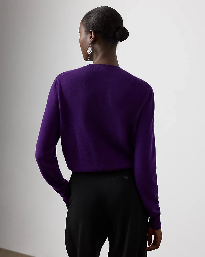 Cashmere-Blend Jersey Crewneck Sweater