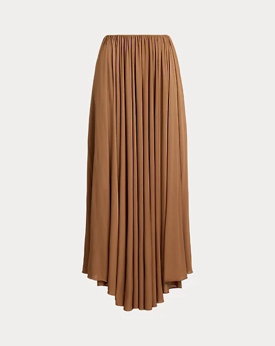 Shirred Crepe Jersey Skirt