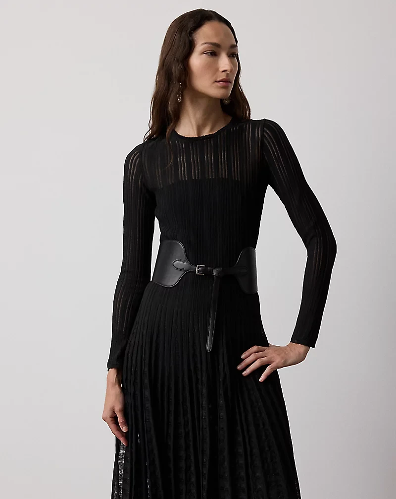 Judith Silk-Blend Sweater Evening Dress