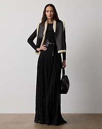 Judith Silk-Blend Sweater Evening Dress