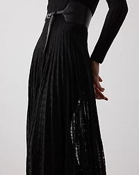 Judith Silk-Blend Sweater Evening Dress