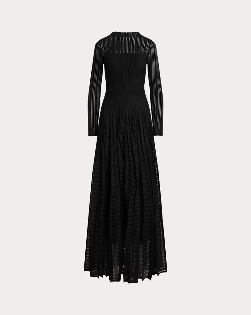 Judith Silk-Blend Sweater Evening Dress