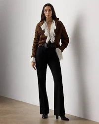 Hand-Knit Yoke Cashmere Cardigan