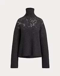 Embroidered Cashmere Funnelneck Sweater