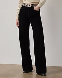 Mae Flocked Wide-Leg Jean