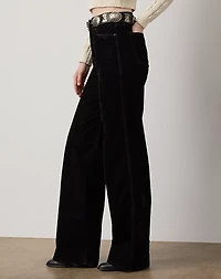 Mae Flocked Wide-Leg Jean