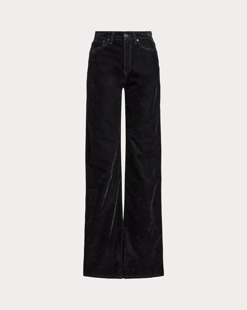 Mae Flocked Wide-Leg Jean