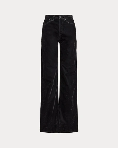 Mae Flocked Wide-Leg Jean