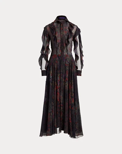 Melony Floral Crinkle Chiffon Day Dress
