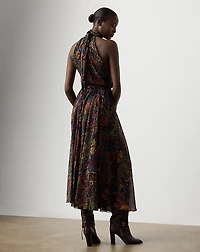 Kylee Paisley Crinkle Chiffon Day Dress